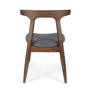 English Elm Dining Chair Set of 2 Curved Back Faux Leather Upholstered Seats for Modern Farmhouse Decor 72662.00CHAR