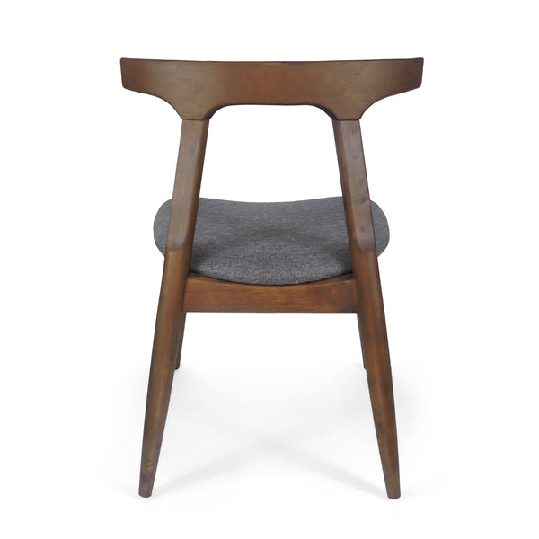 English Elm Dining Chair Set of 2 Curved Back Faux Leather Upholstered Seats for Modern Farmhouse Decor 72662.00CHAR