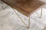 English Elm Steve Silver - Walter - Brass Inlay Cocktail Table - Brown