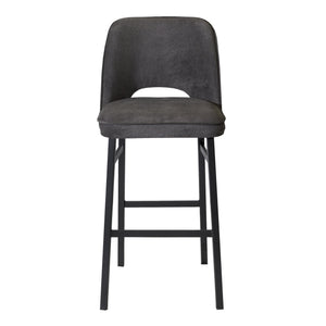 English Elm Steve Silver - Sarah Mid-Century Barstool Brown - Commercial-Grade Wood & Steel, 275 lb Capacity, No Assembly Required B081P157800
