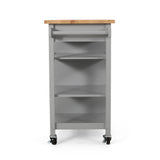 Christopher Knight Home® - Noble House - Westcliffe Contemporary Kitchen Cart with Wheels