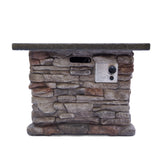 Christopher Knight Home® Noble House Stonewall 32” Square Propane Fire Pit.