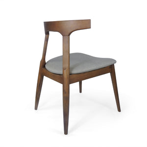 English Elm Dining Chair Set of 2 Curved Back Faux Leather Upholstered Seats for Modern Farmhouse Decor 72662.00