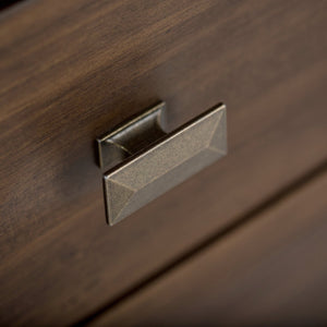 English Elm Artisan Tall Tv Media Stand - Handcrafted Solid Wood In Natural Aged Brown With Ample Storage Options B136P158703