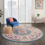 Nourison Passion PSN22 Machine Made Power-loomed Narrow Border Indoor Only Transitional Bohemian Rug Ivory,Multi, Ivory 100% Polypropylene 99446717849