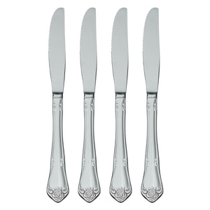 Lenox Oneida True Rose Everyday Flatware Dinner Knives, Set of 4 Metallic, STAINLESS METAL B552004B