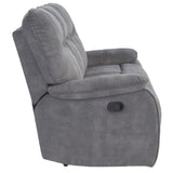 Parker House Cooper - Shadow Grey Manual Glider Reclining Sofa And Two Recliners Grey 100% Polyester (S) Mcoo-311-sgr