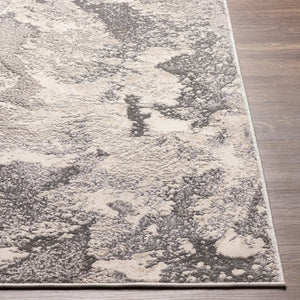 Livabliss Impulse Machine Woven Polypropylene Rug High Low Pile Geometric Accent for Living Rooms Charcoal, Gray 5'3" x 7'3" IPS2301-5373