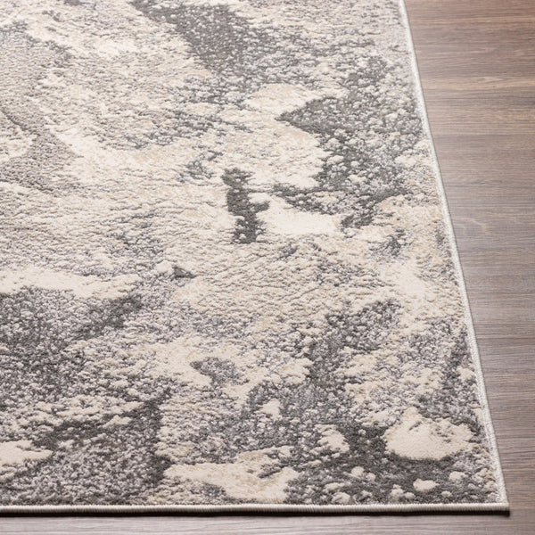 Livabliss Impulse Machine Woven Polypropylene Rug High Low Pile Geometric Accent for Living Rooms Charcoal, Gray 5'3" x 7'3" IPS2301-5373
