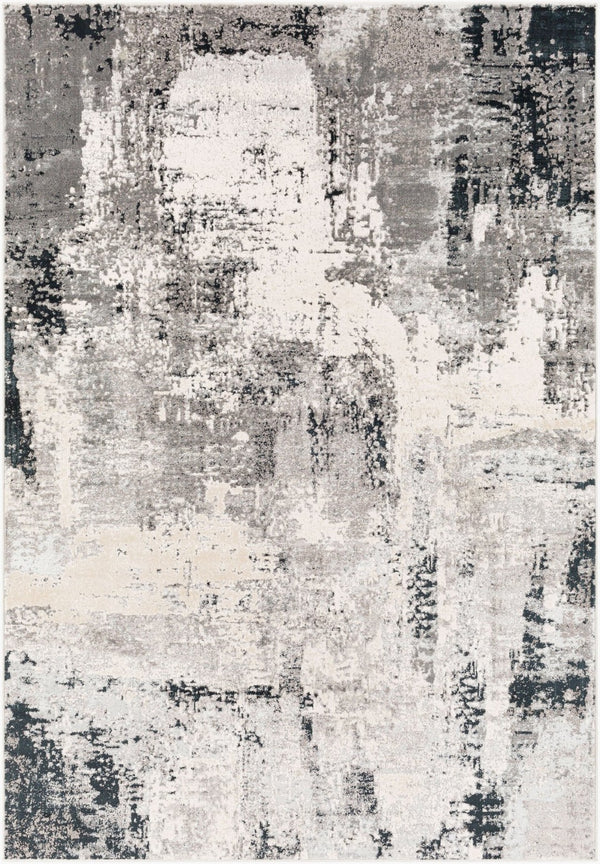 Livabliss Impulse Geometric Polypropylene Area Rug Turkish Woven Modern Living Room Accent Black, Charcoal 4'3" x 5'11" IPS2305-43511