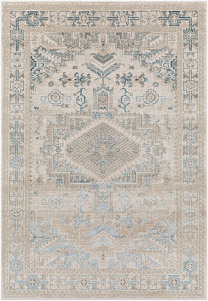 Livabliss Impulse Machine Woven Polypropylene Area Rug with Traditional Pattern for Entryway or Bedroom Deep Teal, Taup 8'10" x 12' IPS2307-81012