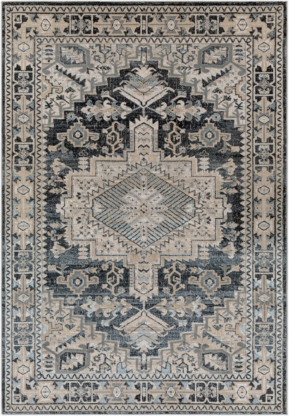 Livabliss Impulse Turkish Crafted Traditional Area Rug with High Low Pile for Entryways and Baths IPS2308-23