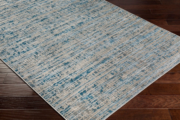 Livabliss Impulse Machine Woven Accent Rug with High Low Pile Sheen for Modern Entryways Deep Teal, Gray 8'10" x 12' IPS2310-81012