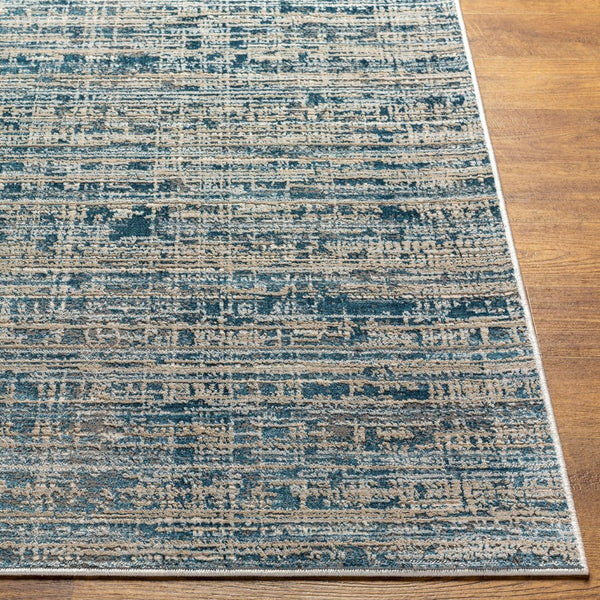 Livabliss Impulse Machine Woven Accent Rug with High Low Pile Sheen for Modern Entryways Deep Teal, Gray 8'10" x 12' IPS2310-81012