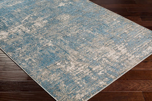 Livabliss Impulse Geometric Neutral Machine Woven Area Rug Soft Blended Pile for Entryway or Living Room Deep Teal, Taup 2' x 2'11" IPS2313-23