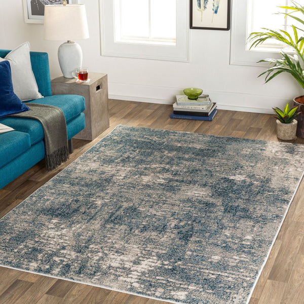 Livabliss Impulse Geometric Neutral Machine Woven Area Rug Soft Blended Pile for Entryway or Living Room Deep Teal, Taup 2' x 2'11" IPS2313-23