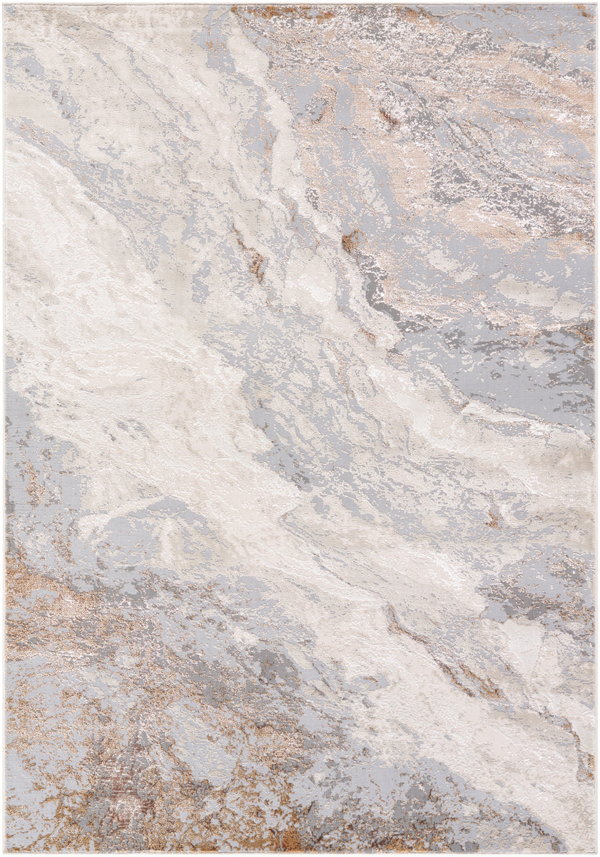 Impulse IPS-2319 9'2" x 12' Machine Woven Rug IPS2319-9212  Light Slate, Light Beige, Cream, Tan, Gray, Ivory Surya