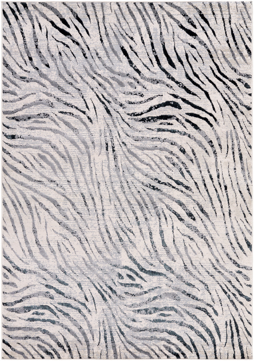 Impulse IPS-2321 9'2" x 12' Machine Woven Rug IPS2321-9212  Cream, Light Slate, Black, Light Beige, Gray Surya