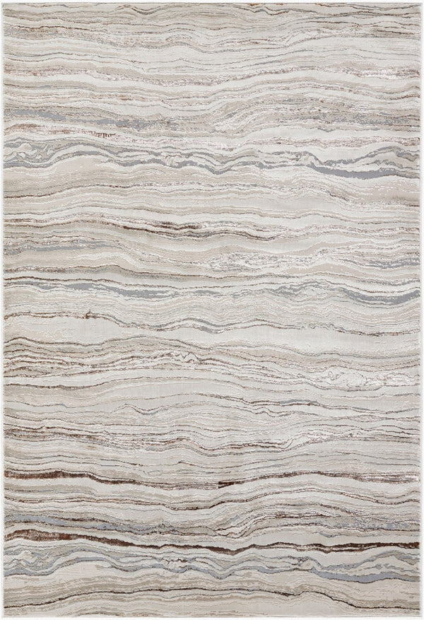 Livabliss Impulse Geometric Mid-century Modern Machine Woven Polypropylene Accent Rug for Entryways Ivory, Cream 7'10" x 10' IPS2322-71010