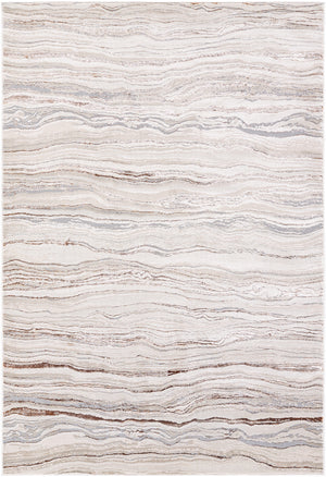 Impulse IPS-2322 9'2" x 12' Machine Woven Rug IPS2322-9212  Ivory, Cream, Light Beige, Light Slate, Tan Surya