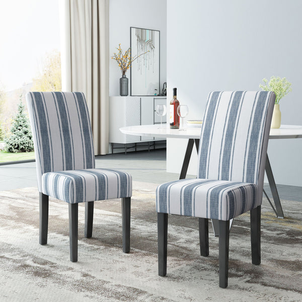 English Elm Christopher Knight Home® - DINING Chair with Plush Fabric Upholstery, Rubberwood Legs, Contemporary Minimalist Comfort and Style Blue 60162.00DBLULNN