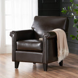 Christopher Knight Home® - Noble House - Leeds Classic Brown Bonded Leather Club Chair