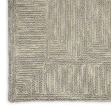 Nourison Vail VAI04 Handmade Tufted No Border Indoor Only Modern  Rug Grey, Grey 100% Wool 99446794703