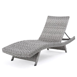 English Elm Christopher Knight Home® - Crete Wicker Chaise Lounge - Stylish, Adjustable Outdoor Seating For Patios, Pools & Coastal Retreats 58997.00MP2