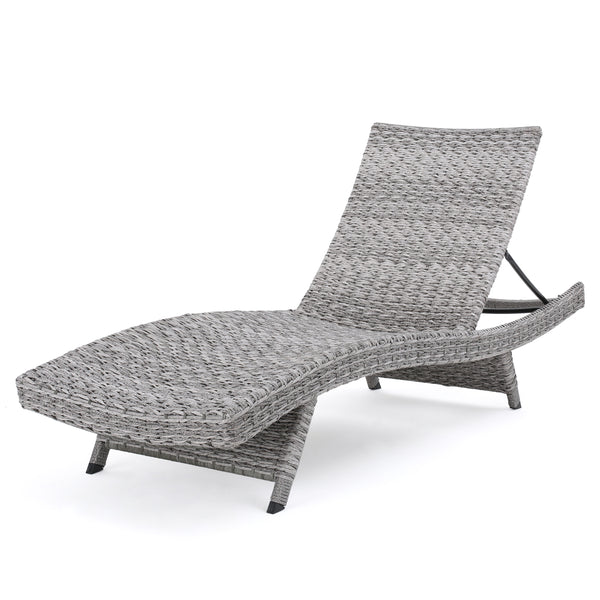 English Elm Christopher Knight Home® - Crete Wicker Chaise Lounge - Stylish, Adjustable Outdoor Seating For Patios, Pools & Coastal Retreats 58997.00MP2