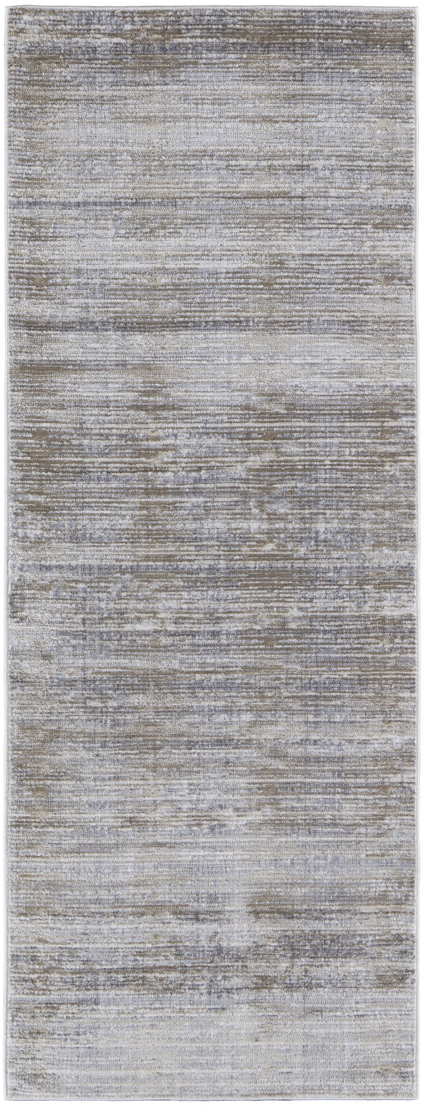 Feizy Rugs Laina Low-pile Distressed Area Rug - Versatile, Easy-care Design For Modern And Rustic Spaces Taupe,Silver,Tan Polyester,Polypropylene Lai39gafbge000i31