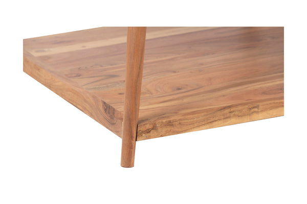 Porter Designs Porter Portola Square Coffee Table - Elegant Solid Acacia Wood Design With Flared Legs For Modern Homes Natural Wood 05-108-02-5013n