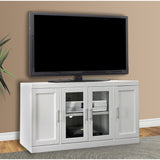 Parker House Catalina 56 In. TV Console Cottage White Poplar Solids / Birch Veneers CAT#411