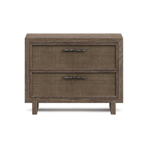 Bernhardt Bernhardt Rustic-Modern Casa Paros Nightstand With Woven Drawer Fronts, Soft-Close Drawers & Usb 317233