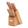 Cambridge 12-Piece Copper Cutlery Set with Ash Wood Block and Ergonomic Handles