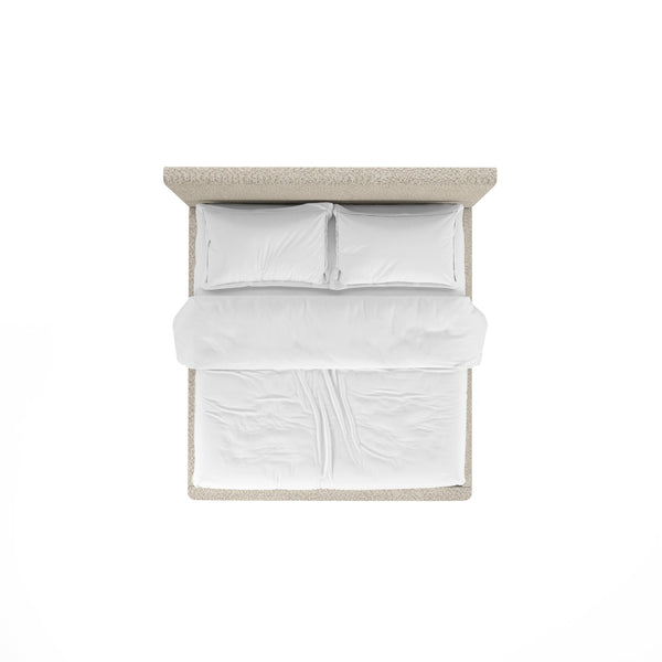 A.R.T. Furniture Portico Contemporary Bed With Curved Headboard And Sienna Wood Accents For Modern Bedrooms Brown Parawood Solids,Foam,Fabric 323126-3335