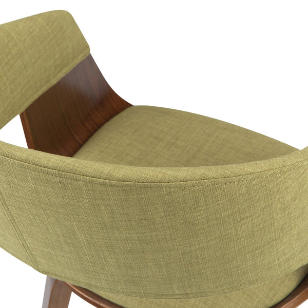English Elm Lowell Bentwood Dining Chair - Bold Acid Green Fabric & Walnut Frame For Stylish Comfort & Support B136P158829