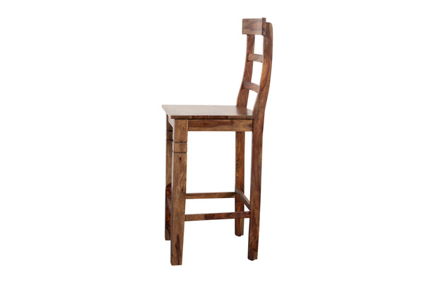 Porter Designs Taos Solid Sheesham Wood Bar Stool Set – Handcrafted Elegance For Your Space Brown Wood 07-196-24-1114h