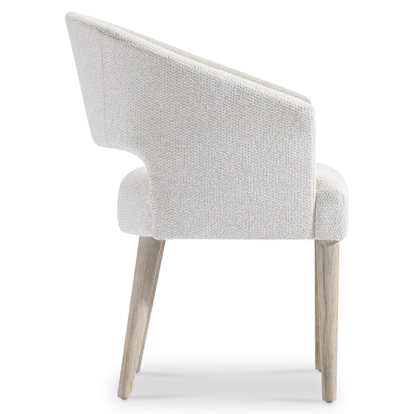 Bernhardt Bernhardt Lucerne Barrel Accent Chair Upholstered with Wire-brushed Oak Legs 393544