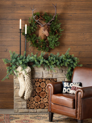 Mixed Pine Decorated Grapvine Wreath XPW20470 Park Hill