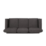 Christopher Knight Home® - Noble House - Burkehaven Contemporary Fabric 3 Seater Sofa with Nailhead Trim