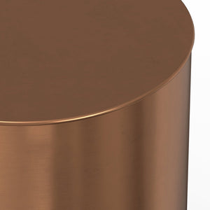 English Elm Curtis Metal Cylinder Accent Table - Handcrafted Ombre Black & Copper Finish For Stylish Living Spaces B136P159000