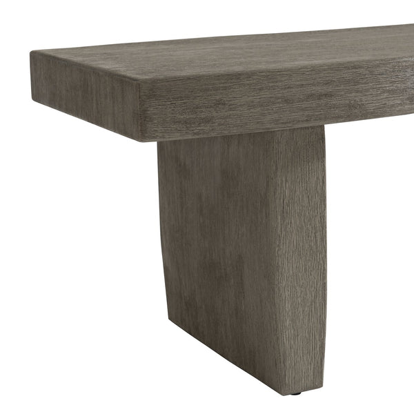 Bernhardt Bernhardt Carbonized Teak Kona Outdoor Bench With Live-Edge Top, Weathered Finish, 76" Durable Seating X05508