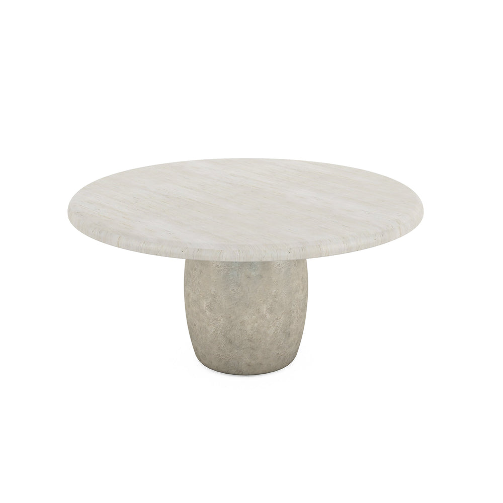 A.R.T. Furniture Ashlar Coastal Modern Dining Table In Bisque & Sanded Bronze - Stylish Parawood & Resin Design Beige Parawood Solids,Birch Veneers,Resin 333225-2250
