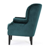 Christopher Knight Home® - Noble House - Tomlin Modern Glam Velvet Club Chair with Nailhead Trim