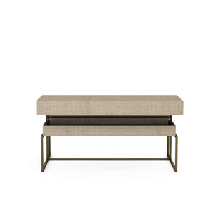 A.R.T. Furniture North Side Cocktail Table - Transitional Lift-top Design With Storage, Flaxen Bronze Frame & Style Brown Parrawood Solids,Quarter Figured,Fiddle Ash Veneer,Metal 269300-2556