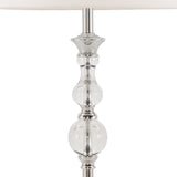 Homelegance By Top-Line Suki Light Nickel Crystal 1-Light Accent Floor Lamp Silver Metal