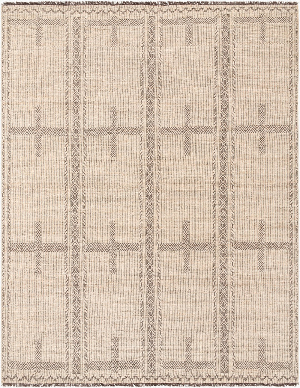 Surya Irfan 10' X 14' Handwoven Rug - Bohemian Charm, Durable Cotton & Wool Blend, Low Maintenance Design Beige Wool,Cotton Irf2300-810