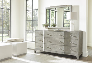 Bernhardt Bernhardt Albion Dresser In Worn Pewter Finish — 9 Soft-Close Drawers, Knotty White Oak Craftsmanship 311052