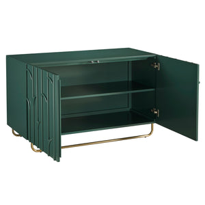 Pulaski Furniture 2-door Contemporary Accent Chest – Chic Metal Storage With Adjustable Shelf & Modern Green Finish Green Solid Wood Veneers P301776-pulaski