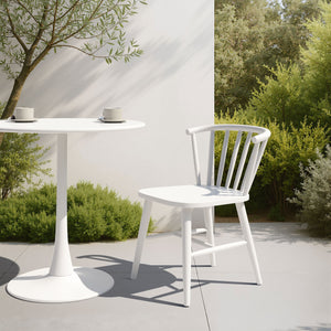 Zuo Modern Shio Dining Chair - Modern Powder Coated Aluminum Frame For Stylish Indoor & Outdoor Dining Spaces White Aluminum 704082-zuo-modern